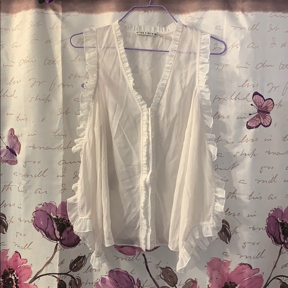 Alice + Olivia Tops - Alice + Olivia Ruffled Blouse